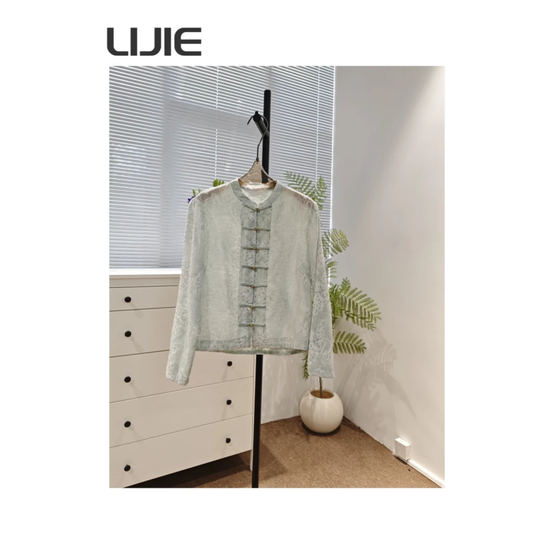 【深圳丽姐-燕子】新中式刺绣亚麻上衣