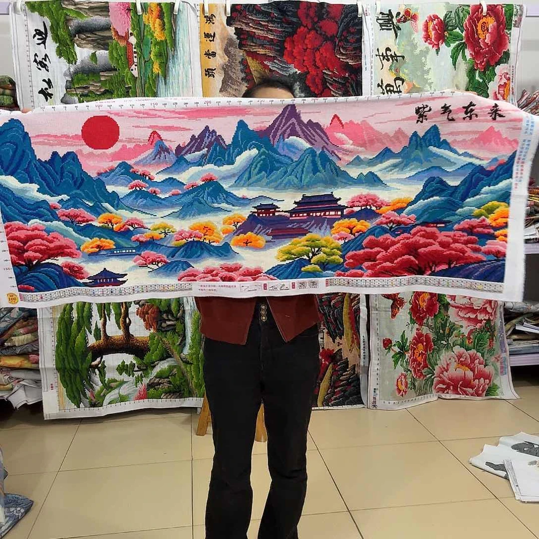棉十字绣成品出售