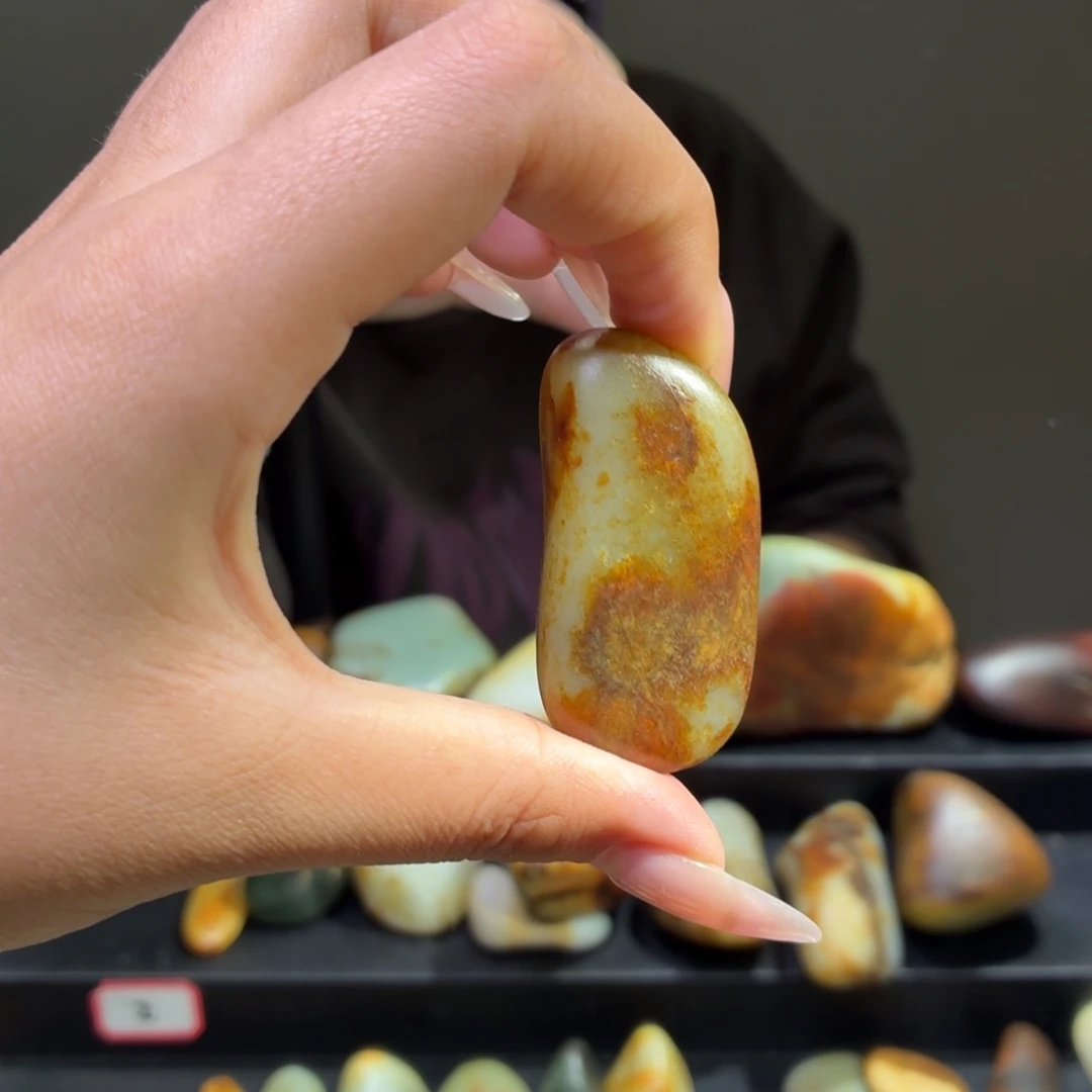 和田玉未镶嵌挂件33.8