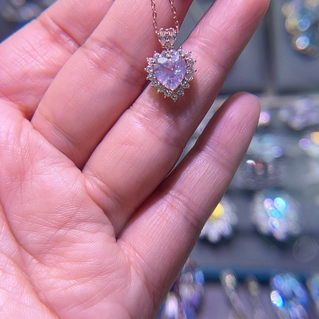 【闪购商品】水晶吊坠(赠链)银S925镶嵌