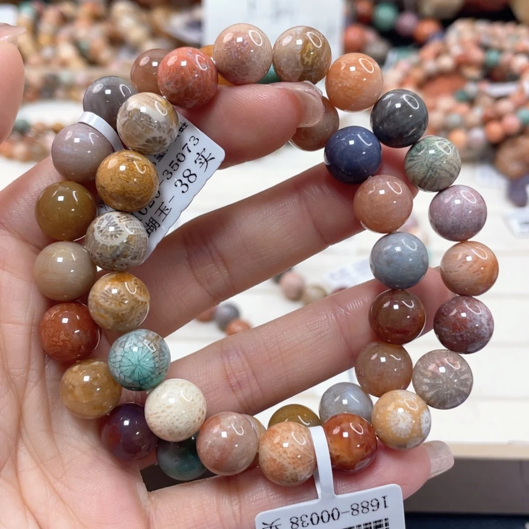 未镶嵌手链硅化珊瑚（珊瑚玉）学025