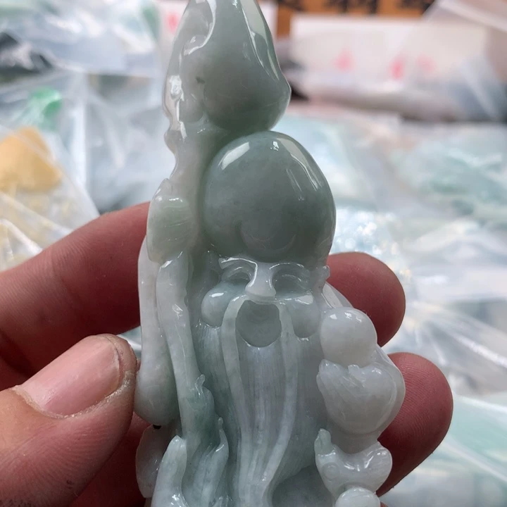 翡翠未镶嵌颈饰保真天然A货翡翠