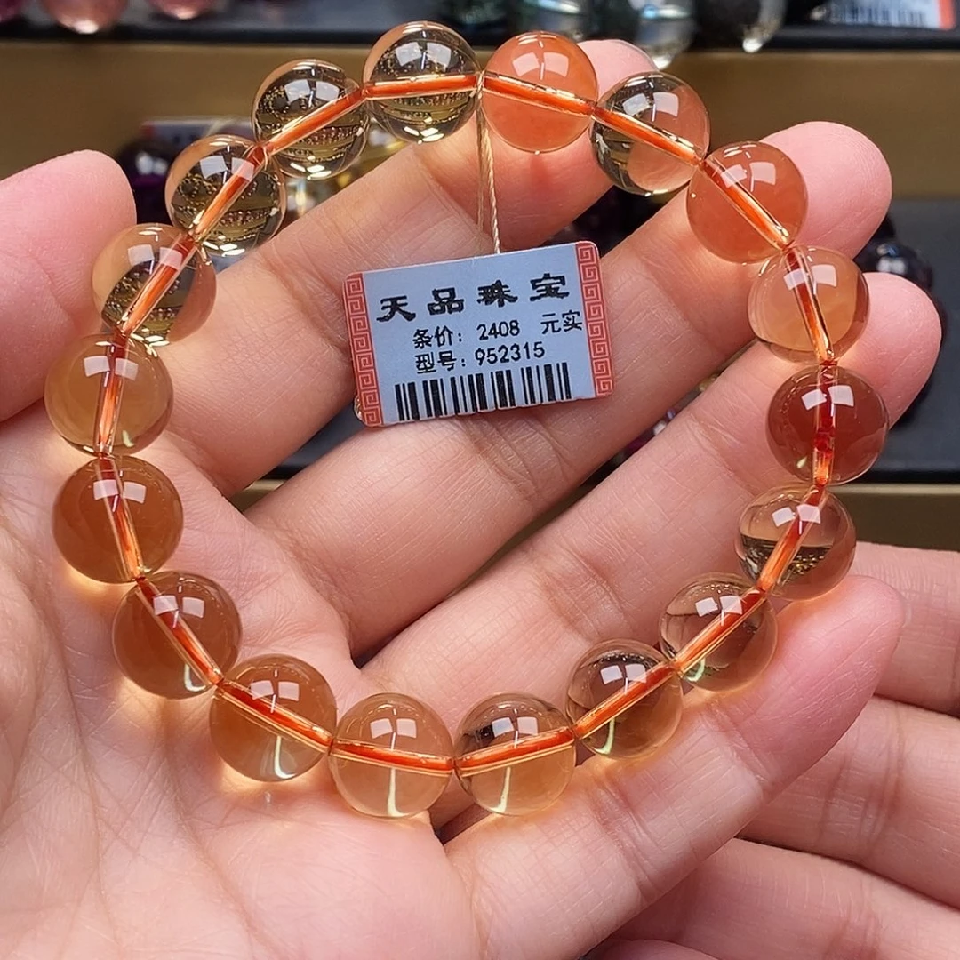 未镶嵌手链水晶黄水晶手链952315