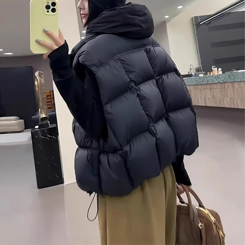 流行短款背心无袖马甲女款2025新款秋冬季外穿高级感坎肩百搭外套