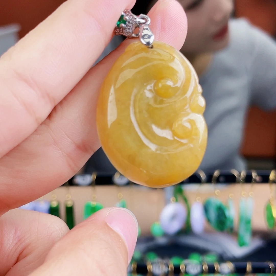 翡翠未镶嵌耳饰饰品