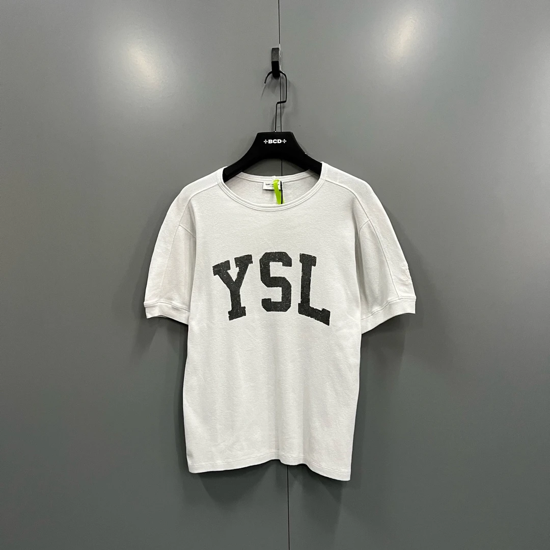 95新 YSL/圣罗兰 （cc）字母YSL印花短袖jc603871