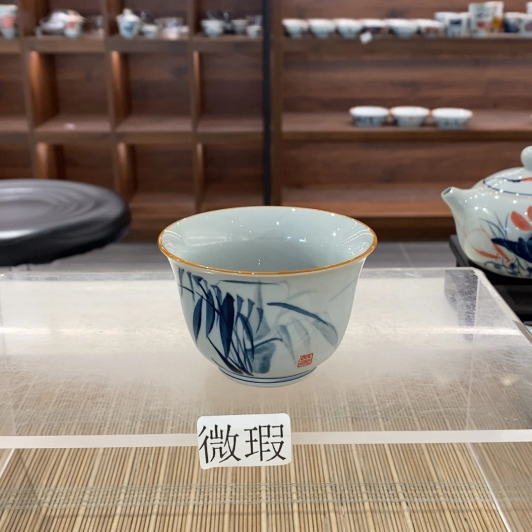 釉下彩老陶泥手工绘制