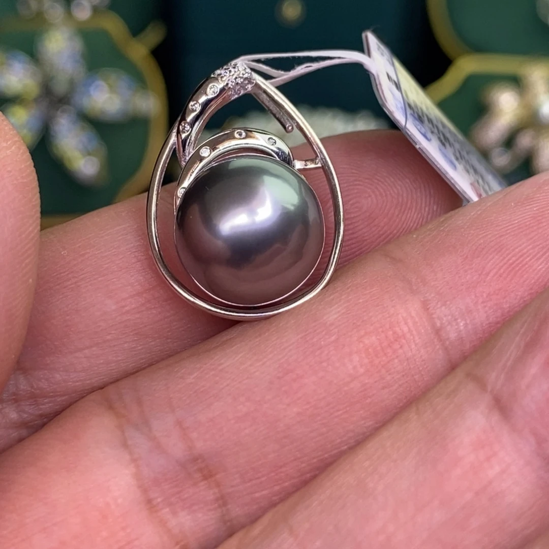 颈饰银S925镶嵌海水珍珠