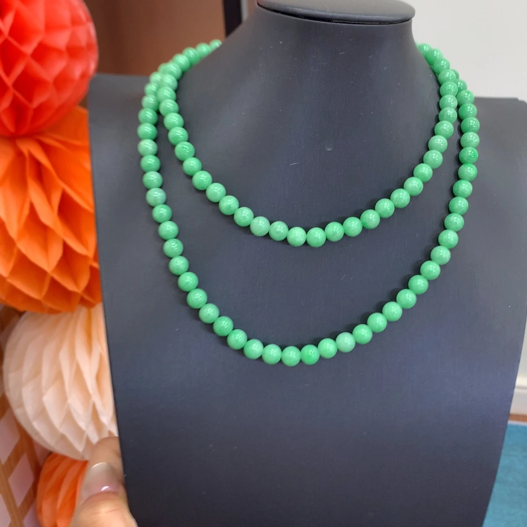 翡翠未镶嵌颈饰珠链