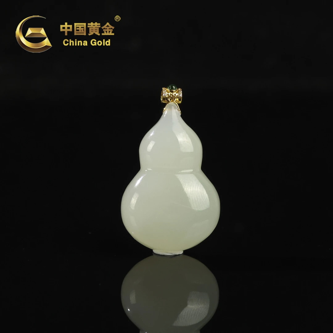 【中国黄金】福俪 | 和田玉*吊坠*18k金镶嵌-D9777-L-Y
