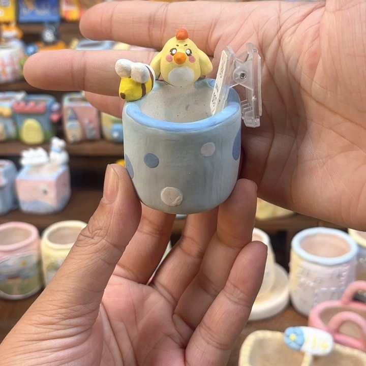 530小鸡花盆手绘花盆