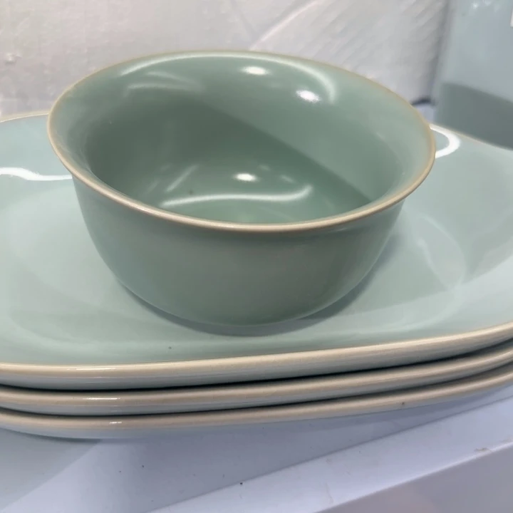 微瑕仿古不开片餐碗