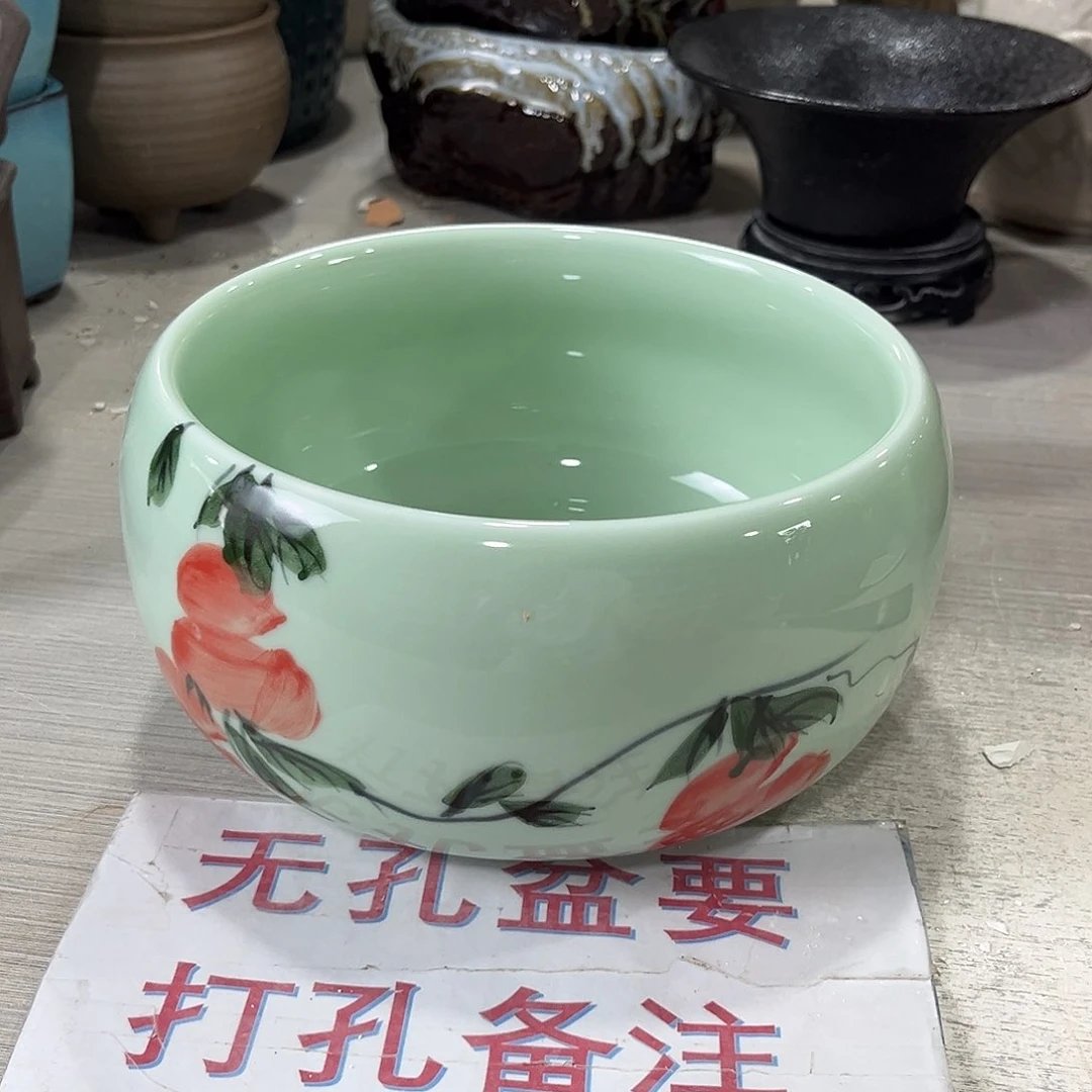 口径  17*10陶瓷绿植多肉微瑕花盆