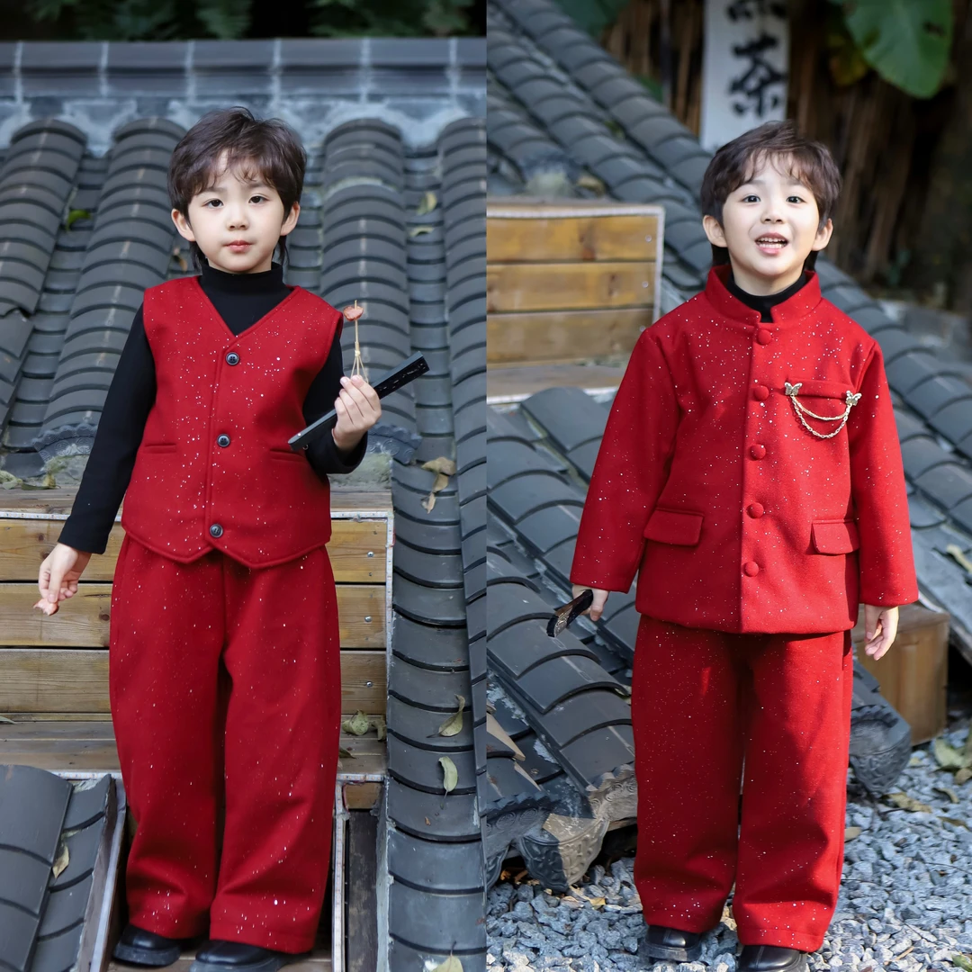 【现货】伟伟同款【财源滚滚】2024冬季新款新年西装套装WW0491