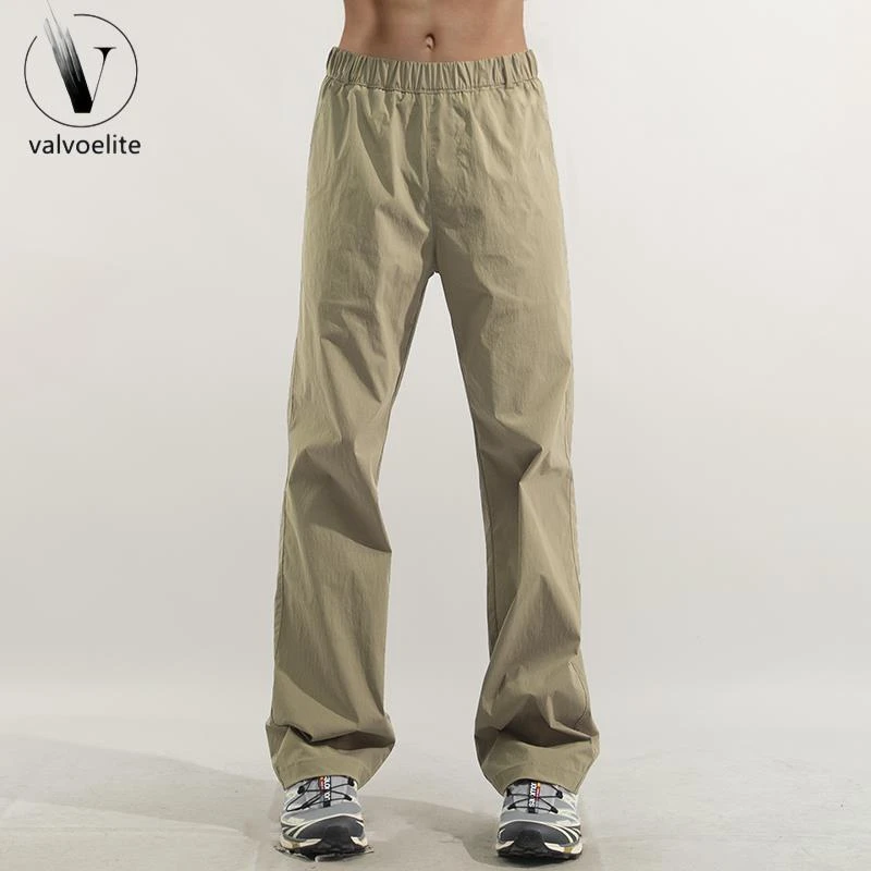VALVOELITE夏季薄款深休闲裤子男工装长裤宽松速干直筒裤户外男士