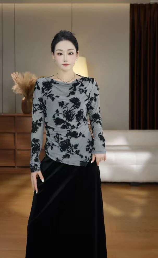 【上衣】JINGJIE STUDIO 秋季时尚轻奢百搭气质显瘦爆款上衣 5977
