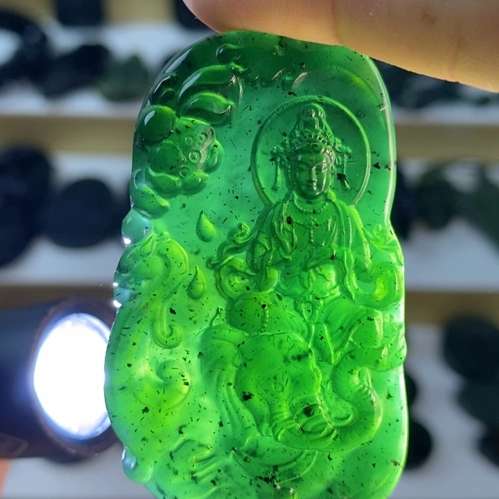 蛇纹石玉未镶嵌吊坠(不含链)