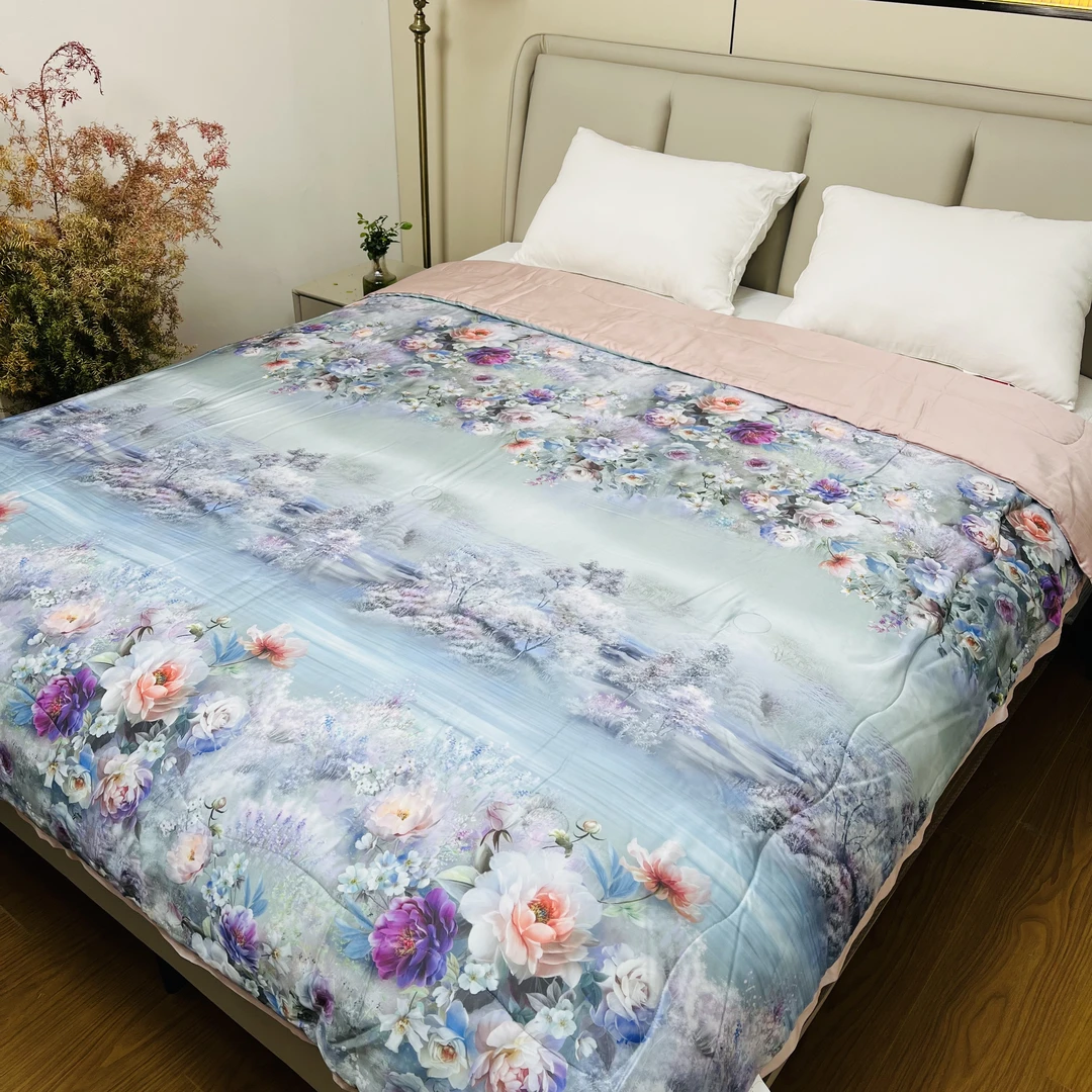 【国色牡丹】 高端奢华兰精天丝丝滑裸睡凉感夏被～可机洗