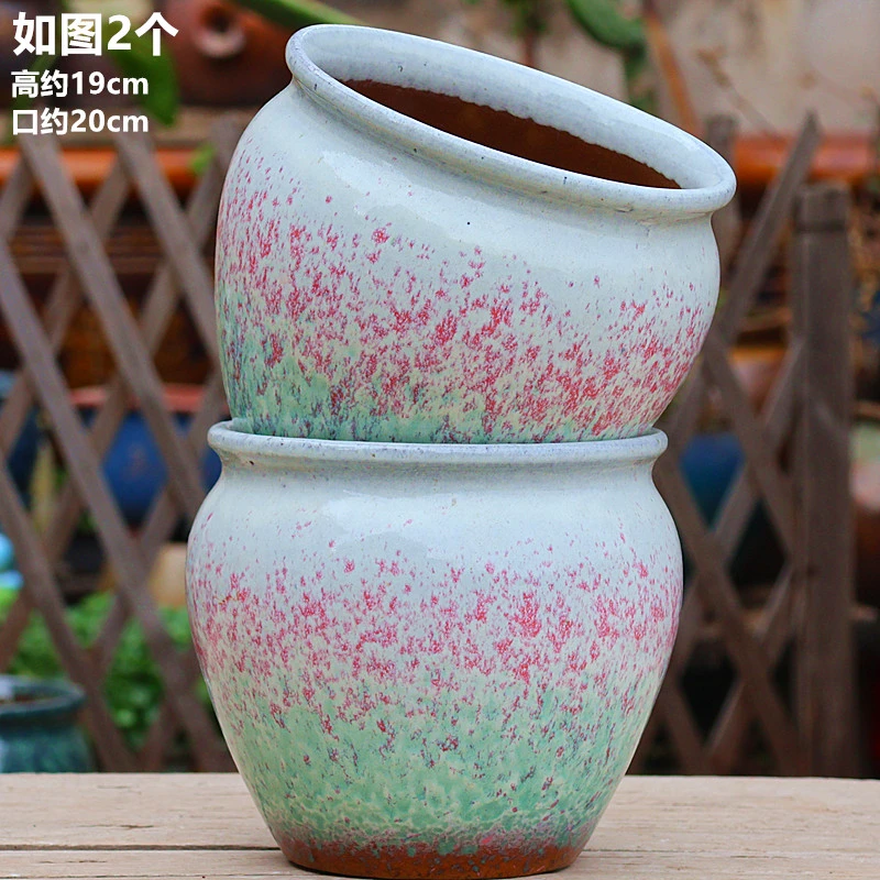 粗陶花盆大口径透气多肉绿植创意家用盆栽