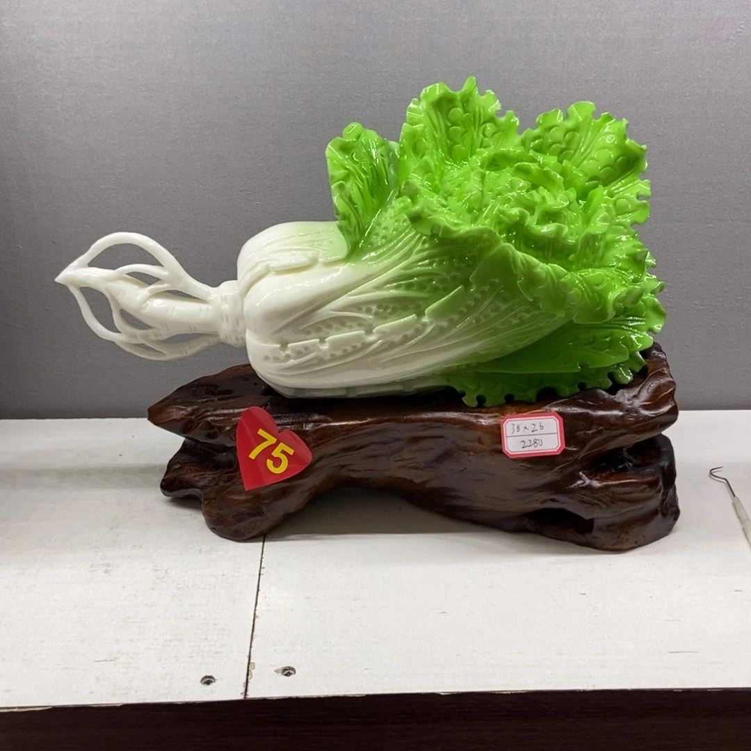 蜂***旺玉白菜摆件家居摆件
