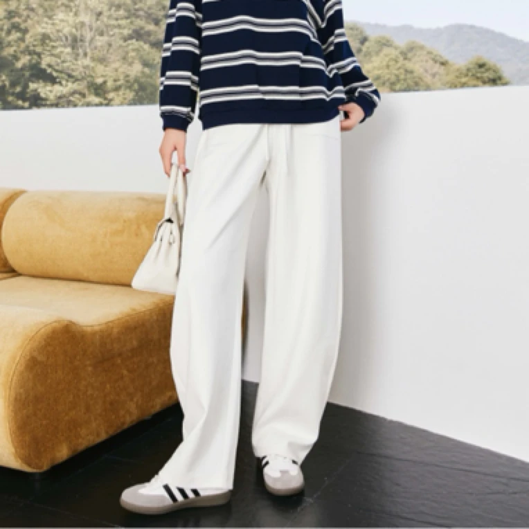 俪妍LIVELY•YAN2025新款春款镰刀裤