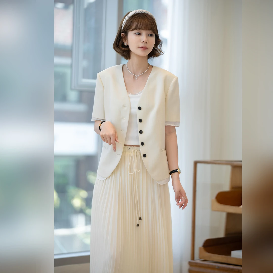 【现货】【智感欧尼】FS505W006小提花斜纹外套