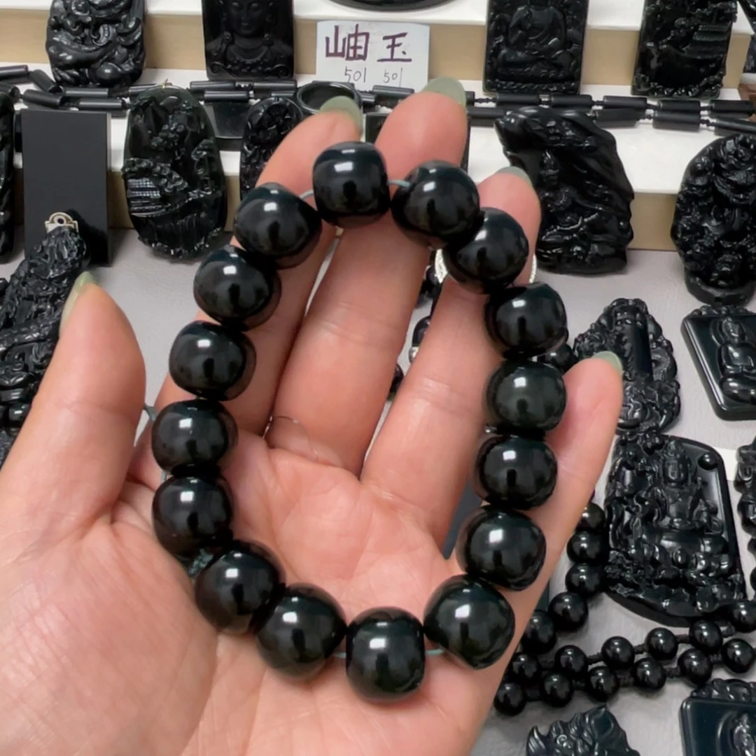 蛋****蛇纹石玉未镶嵌手串