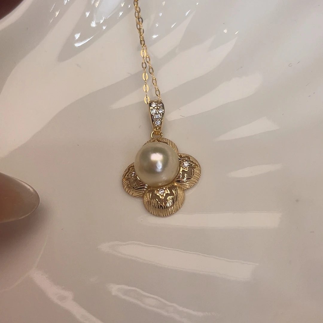 海水珍珠颈饰银S925镶嵌