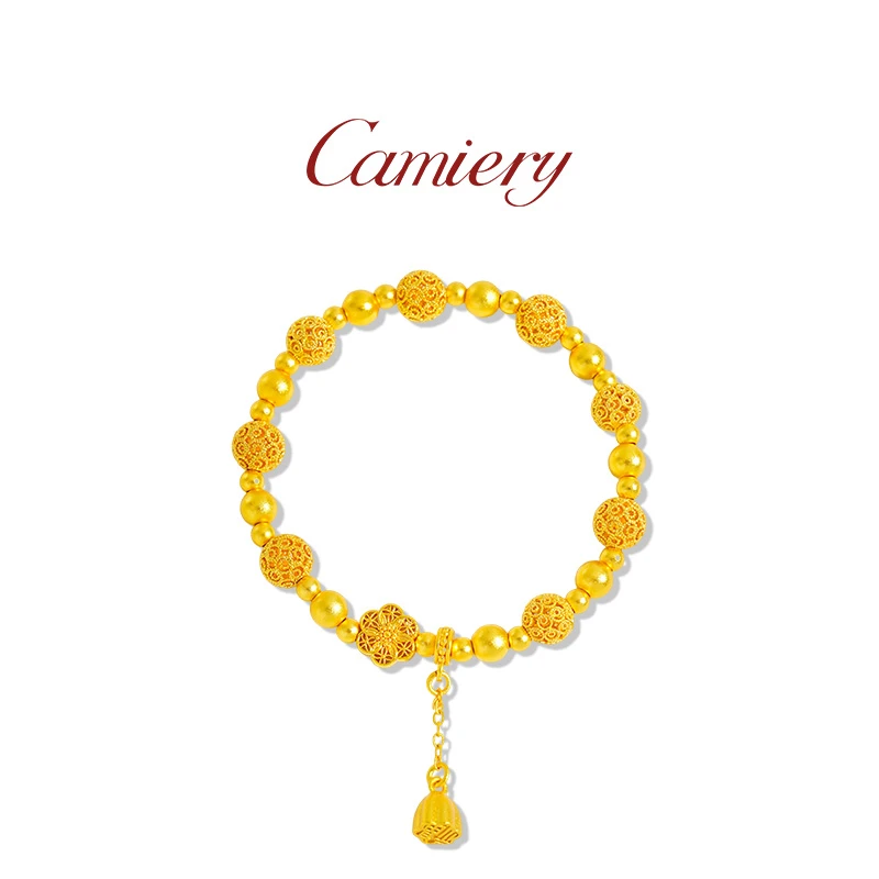 CAMIERY 新中式时尚轻奢花丝球六相花手链气质百搭
