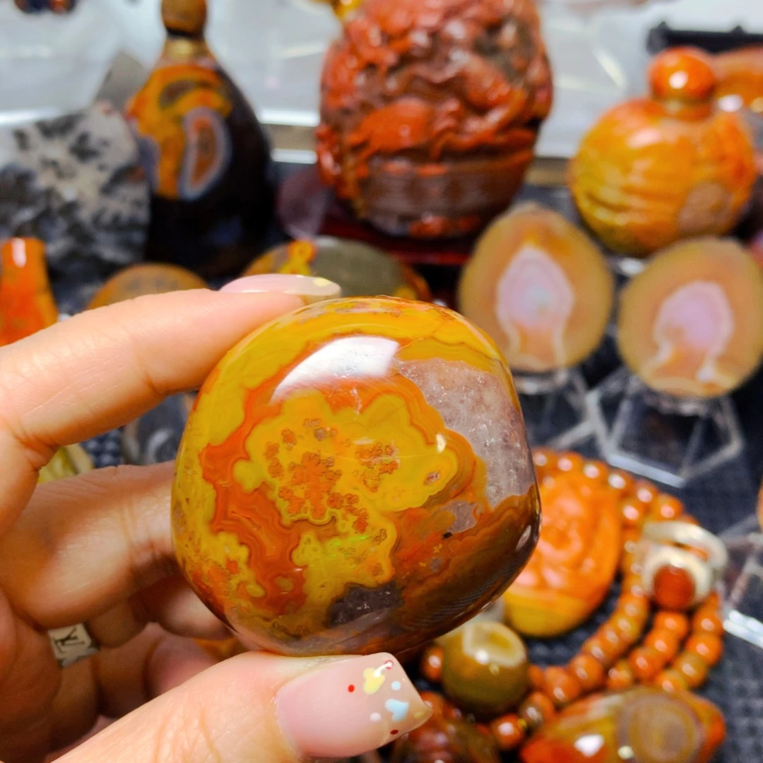 户***空玛瑙/玉髓未镶嵌战国红玛瑙