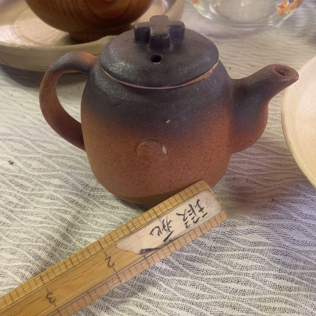 瓷片一把粗陶小壶有瑕疵3