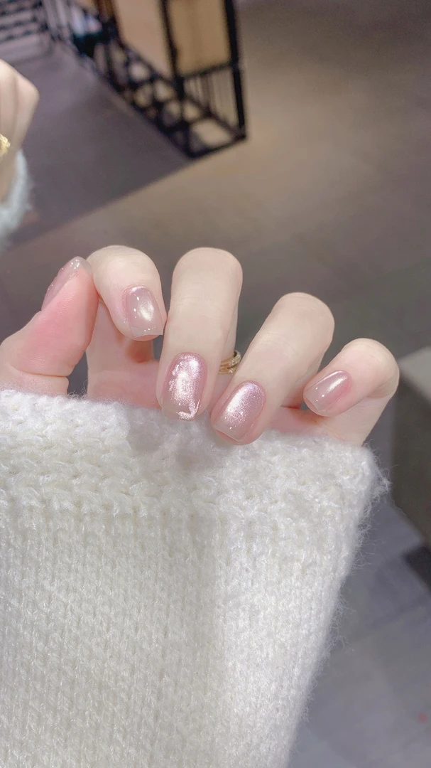 （暗恋局猫眼）法式腮红猫眼美甲油胶2025新款小灯泡晶石猫眼纯欲色