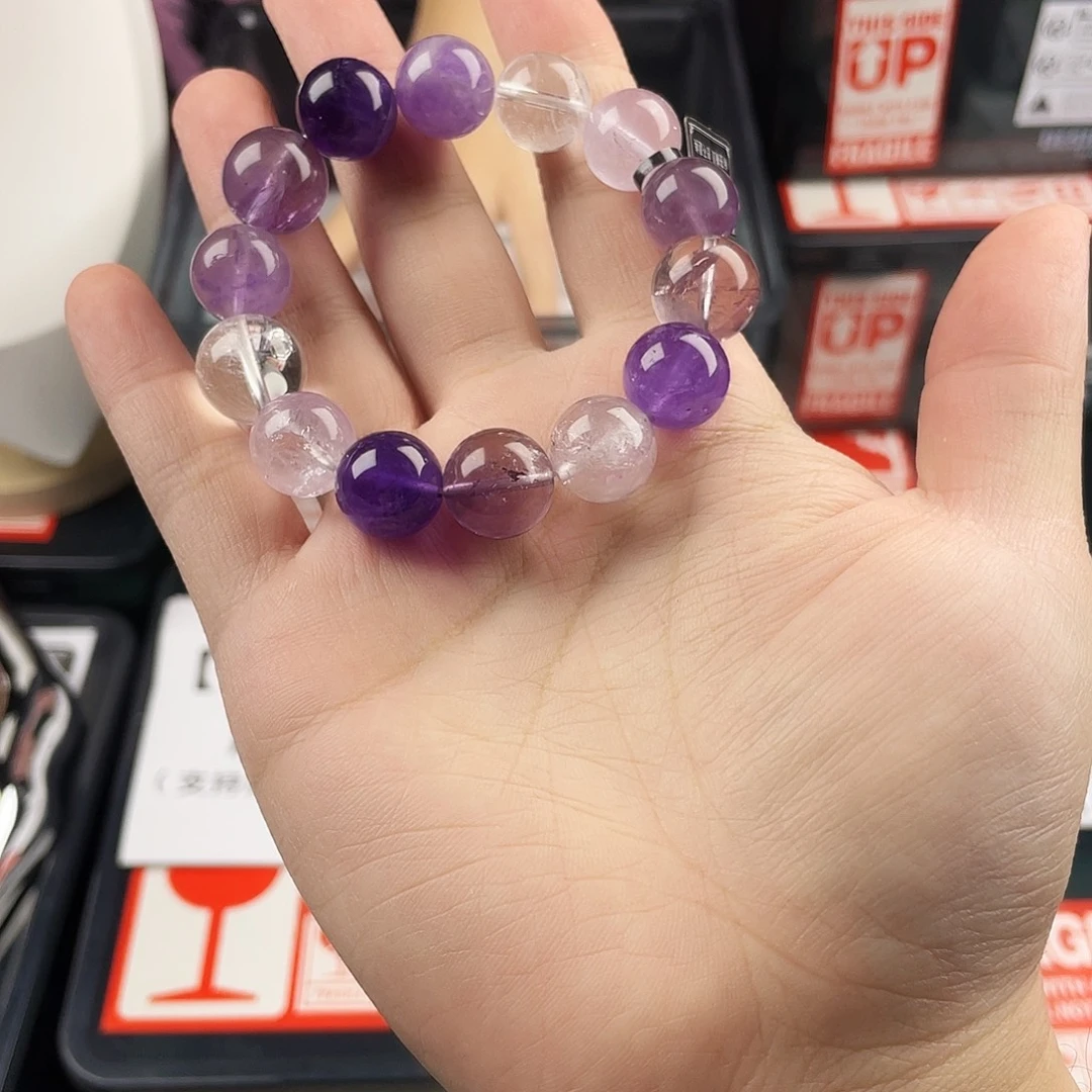 银S925镀金镶嵌手串黄晶