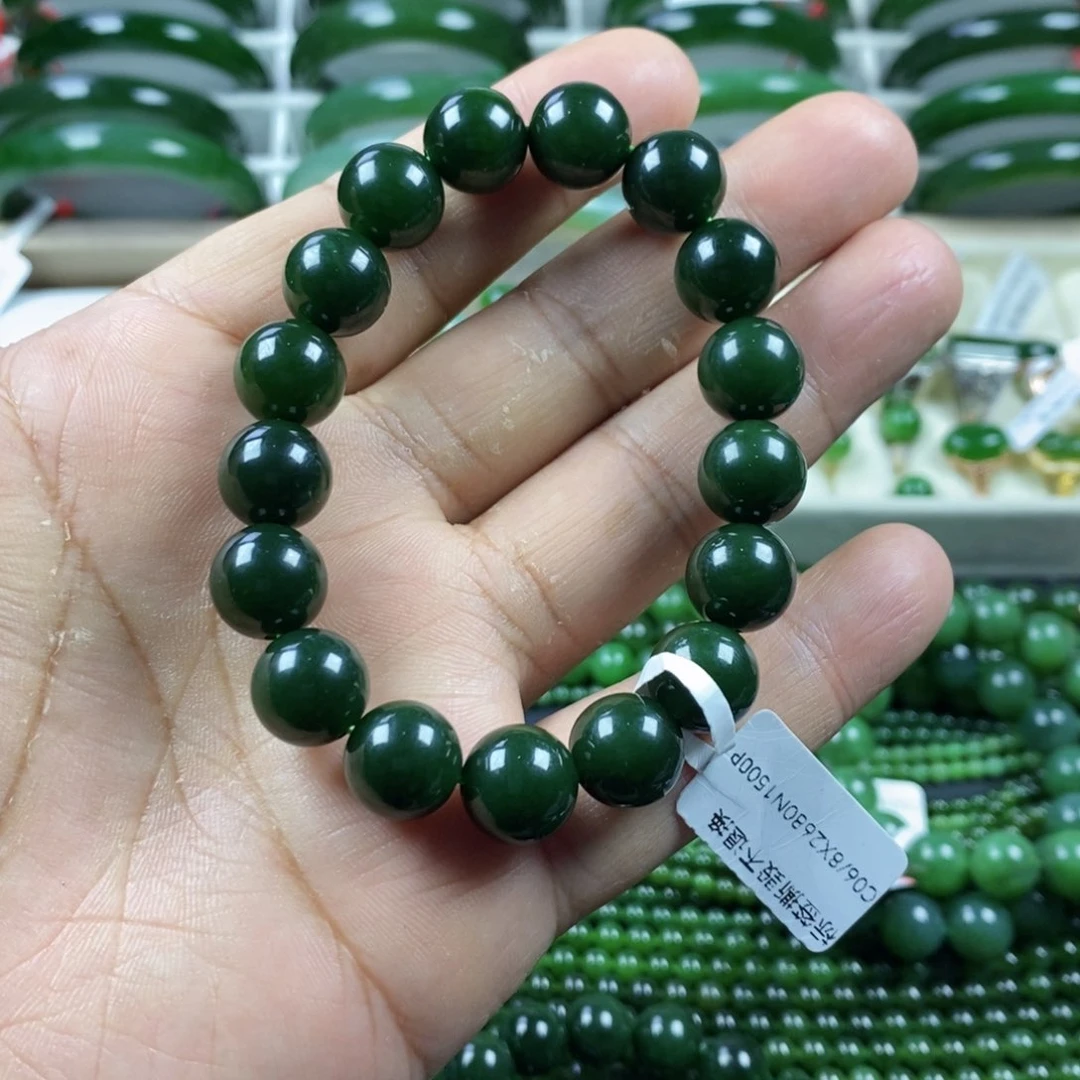 和田玉（碧玉）手串未镶嵌牛****敌12