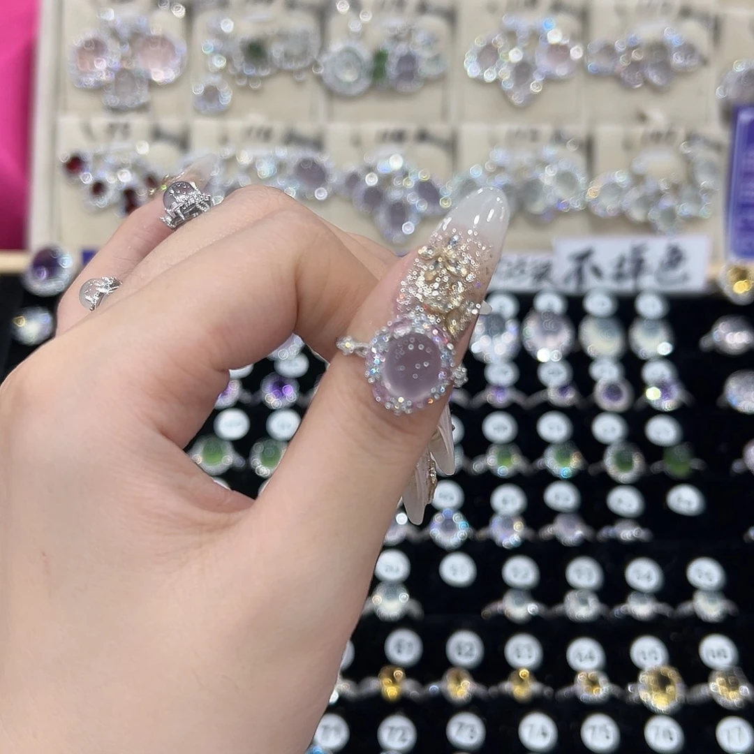 家***兽银S925镶嵌萤石戒指