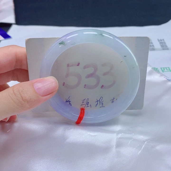 翡翠未镶嵌手镯57圈口