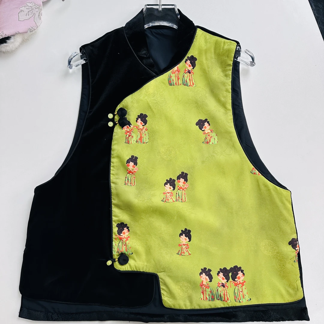 （陈陈家）（绿色小唐人）新中式国风马甲