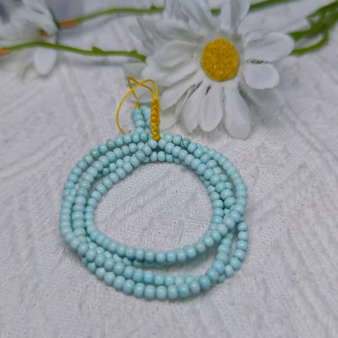 约4-5mm绿松石多圈手串