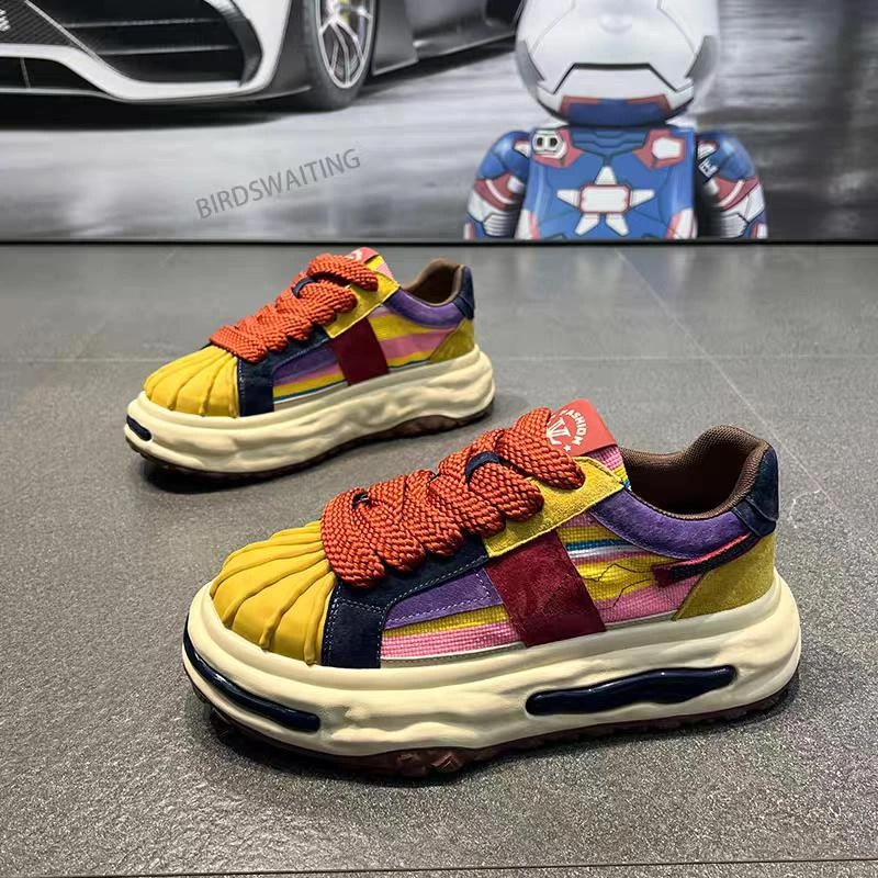 莆田男鞋夏季百搭透气休闲板鞋贝壳头青少年高级感小众原创运动鞋