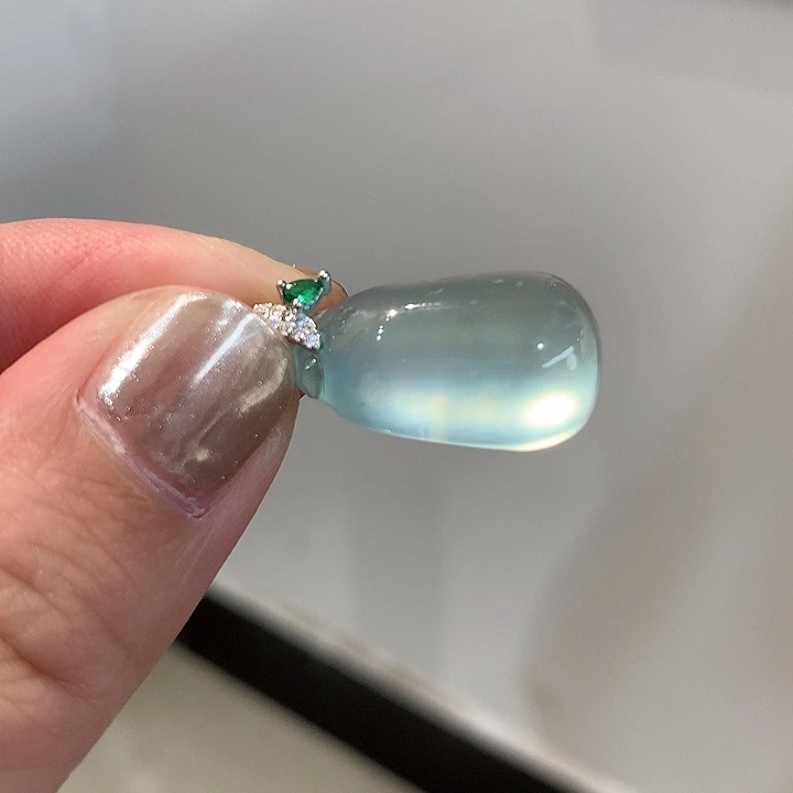 岫玉未镶嵌颈饰【猫家】天然玉石颈饰不带链子