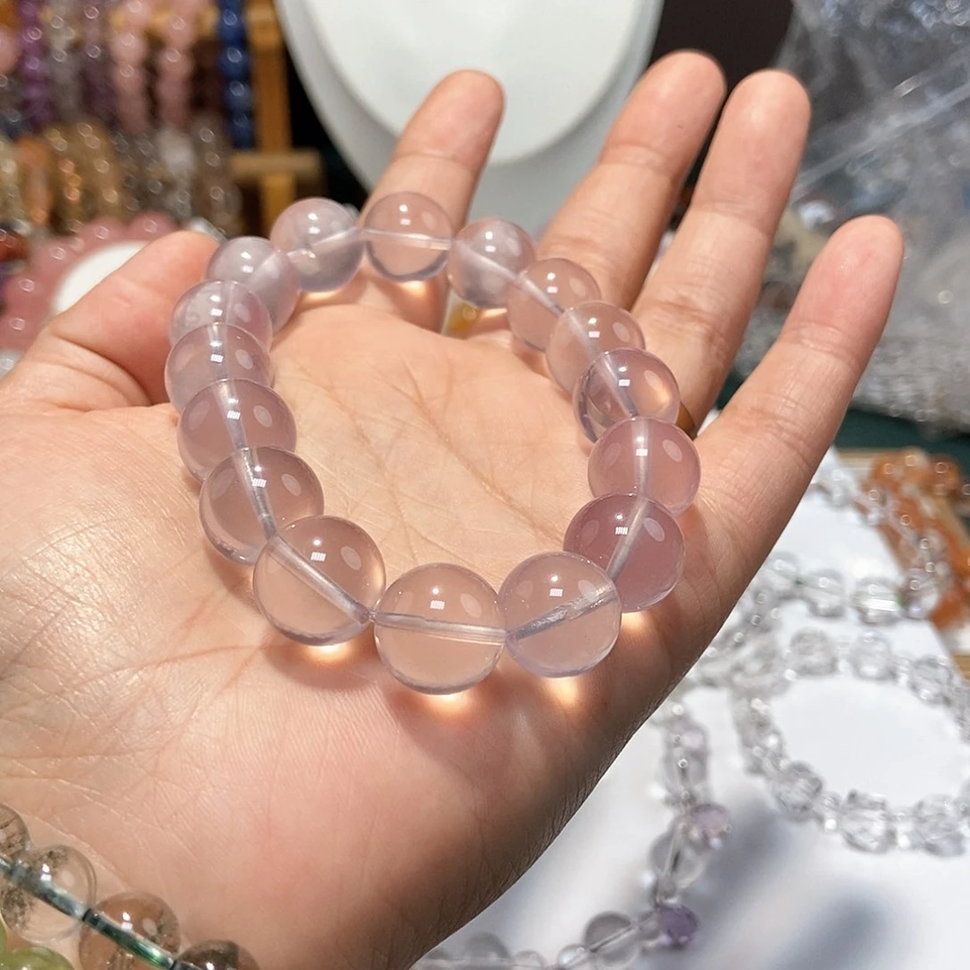 水晶手链未镶嵌佳****)星光粉13.5