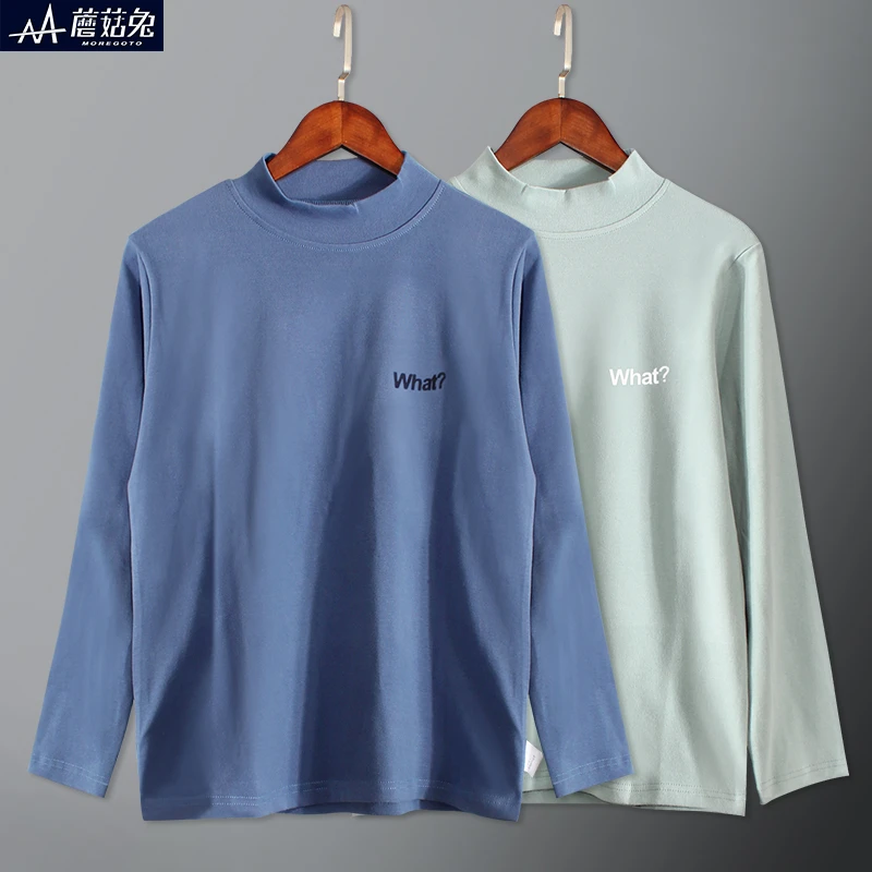 胖男童半高领打底衫中大童内穿秋衣秋冬款青少年男孩保暖上衣宽松