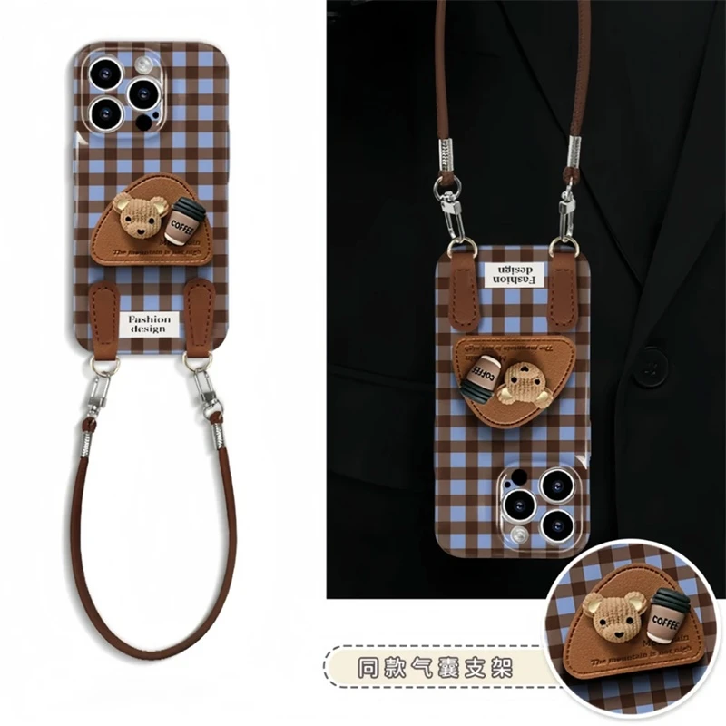 棕色小熊适用OPPORENO13手机壳reno12/11/10菲林FINDX8/x7Pro套