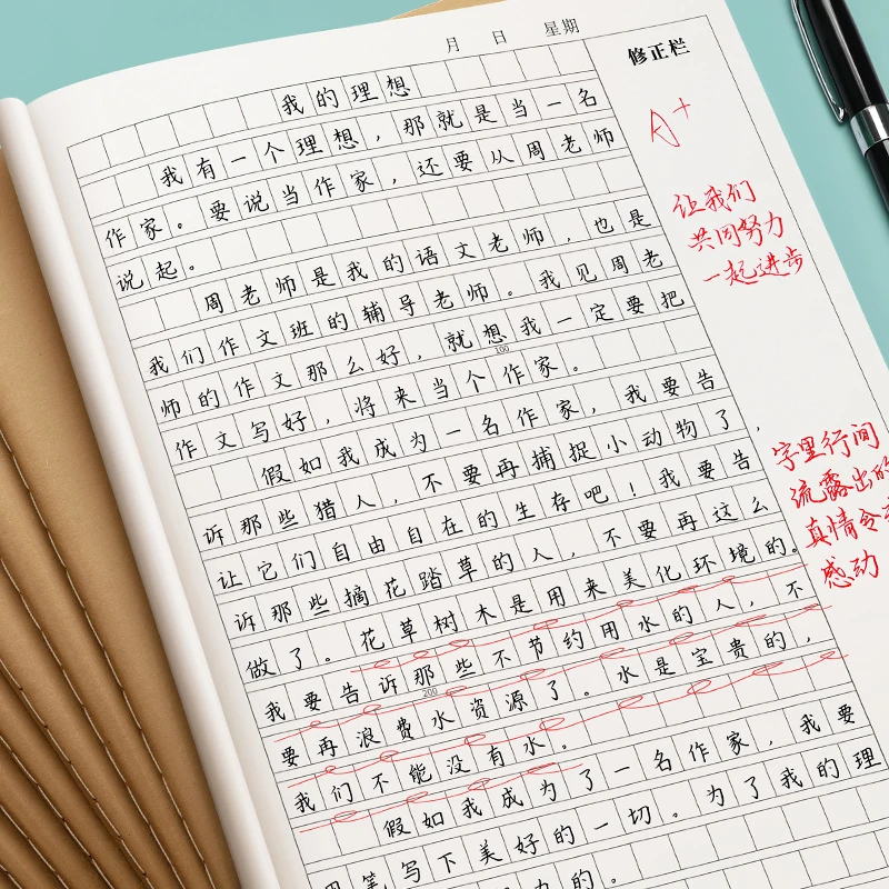 作文本16k本子小学生专用作业本作文薄400格300格三四五六年级BC