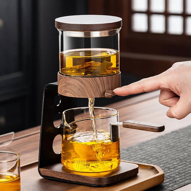 功夫茶具2025新款磁吸飘逸杯泡茶壶茶水分离杯办公泡茶神器冲茶器