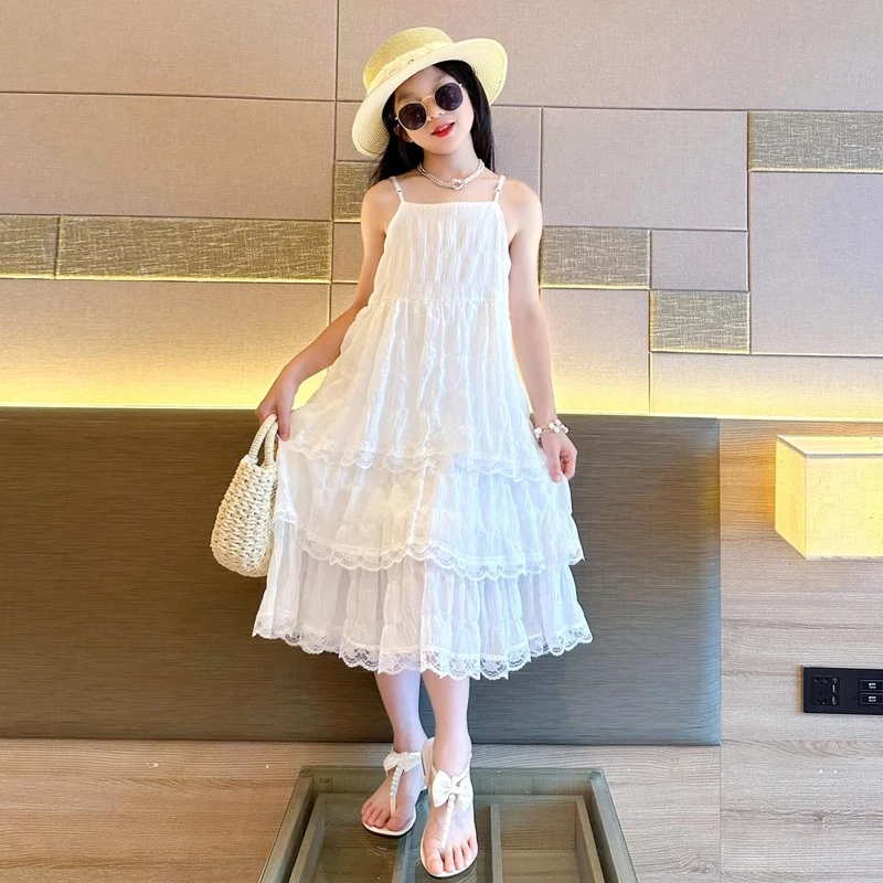 儿童裙子夏季连衣裙2025新款女童吊带裙夏装女大童洋气夏天公主裙
