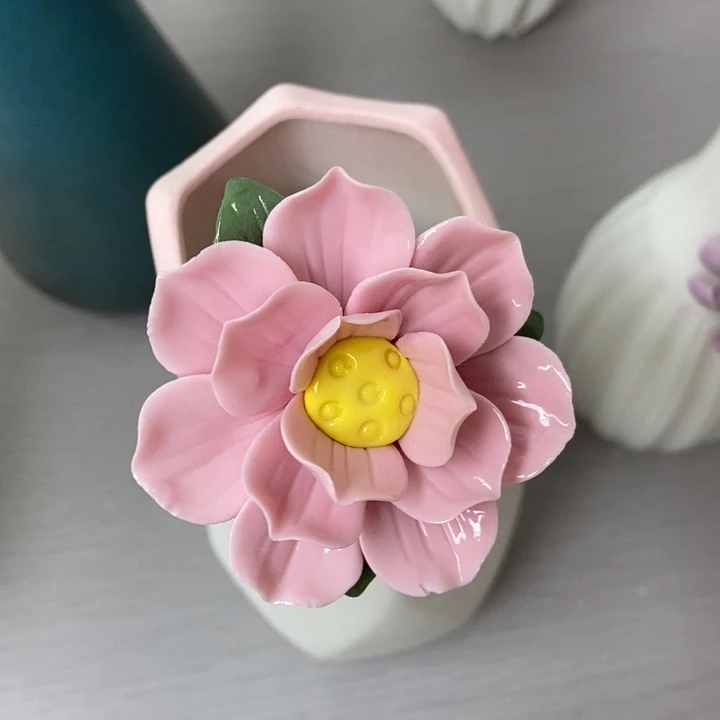 陶瓷手工制作陶瓷花4朵