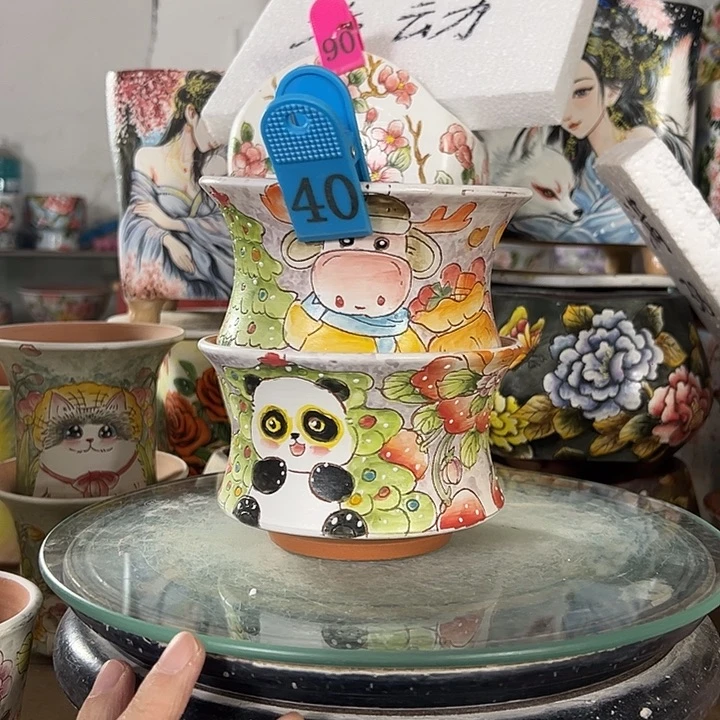 景德镇手绘花盆性价比超高