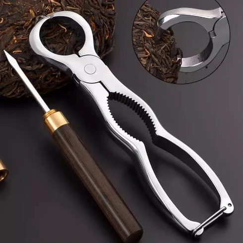 茶钳不锈钢茶针茶刀茶叶专用普洱茶刀手工茶饼撬茶刀茶盘剪刀工具