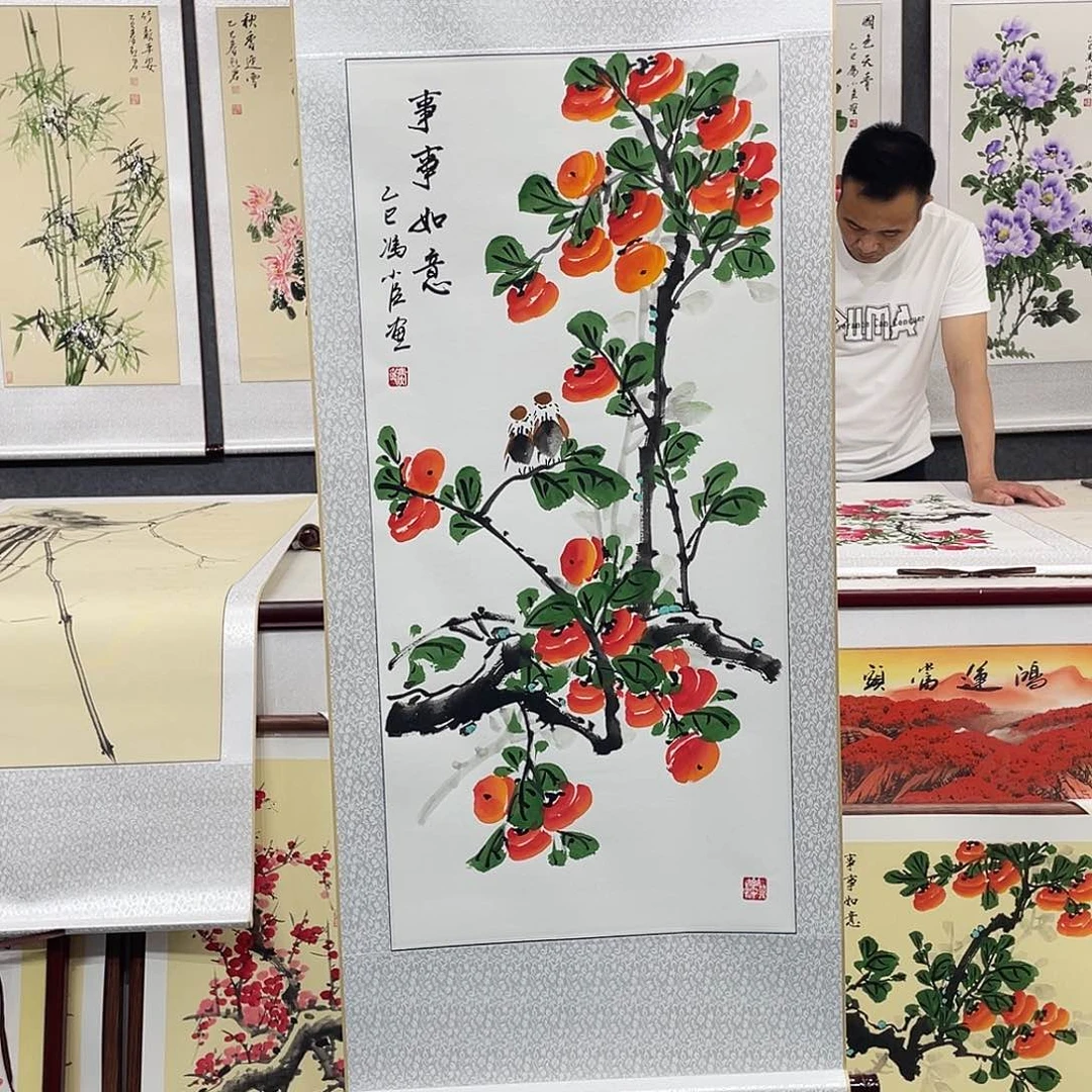 国画手绘手写作品